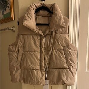 Tan Puffer Vest